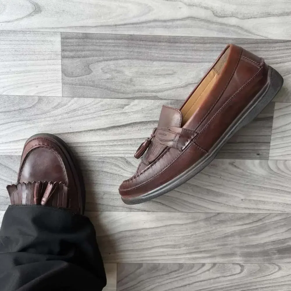 Dockers Brown Leather Tassel Loafers Men's 12M
